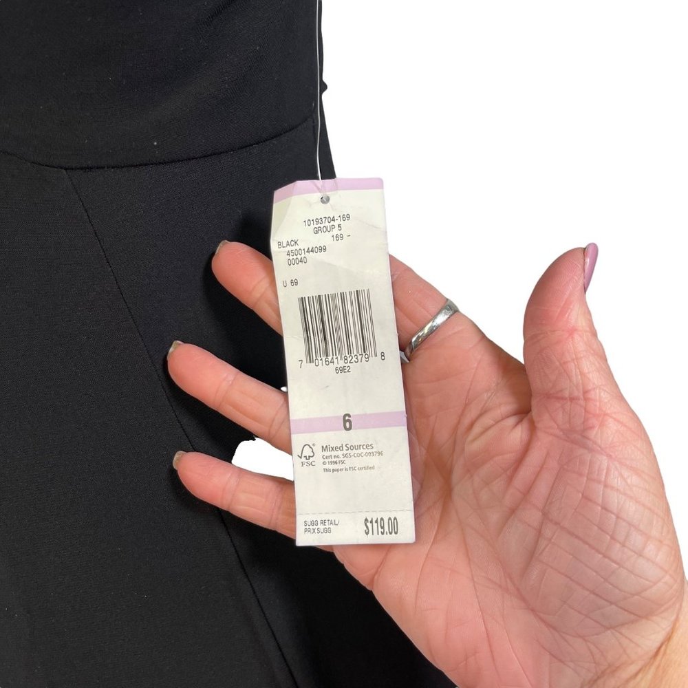 Jones New York Womens Size 6 Sleeveless Black Maxi Dress NWT - Picture 6 of 10